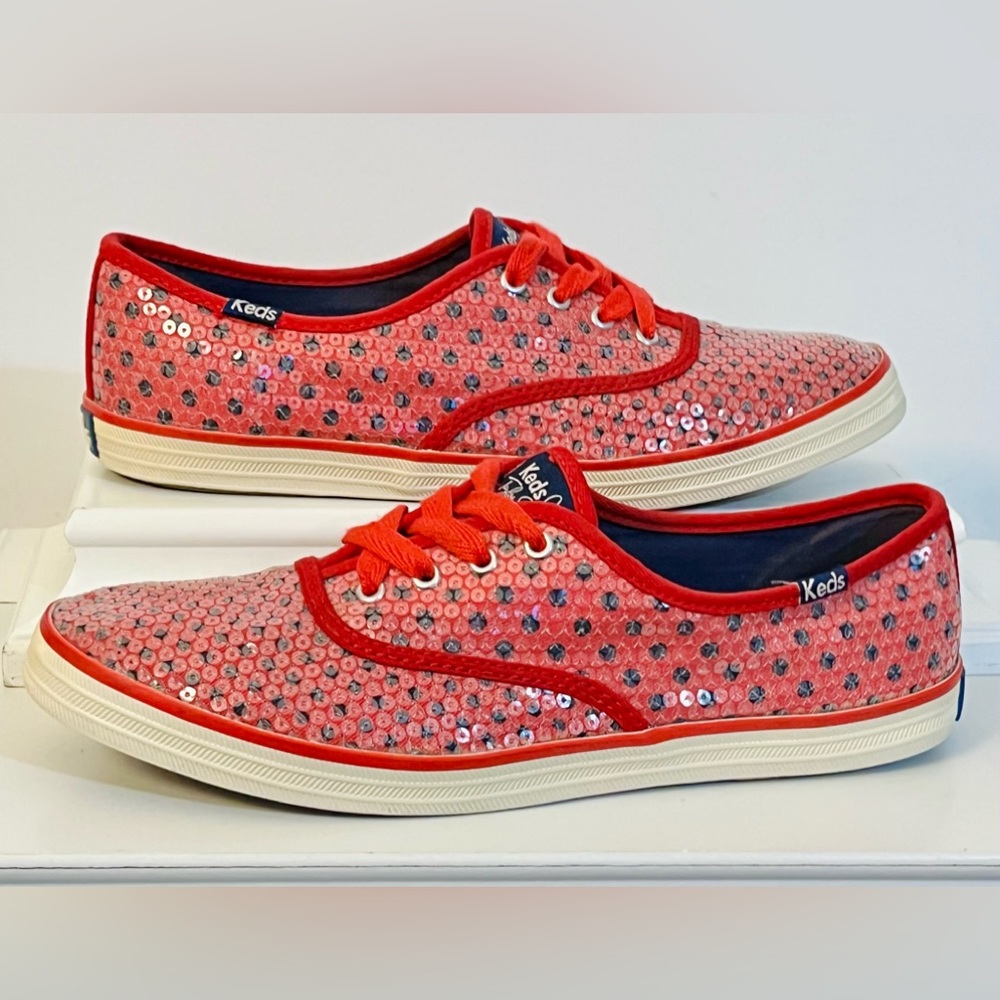 Taylor Swift Frosted Red Sequin Keds - image 1